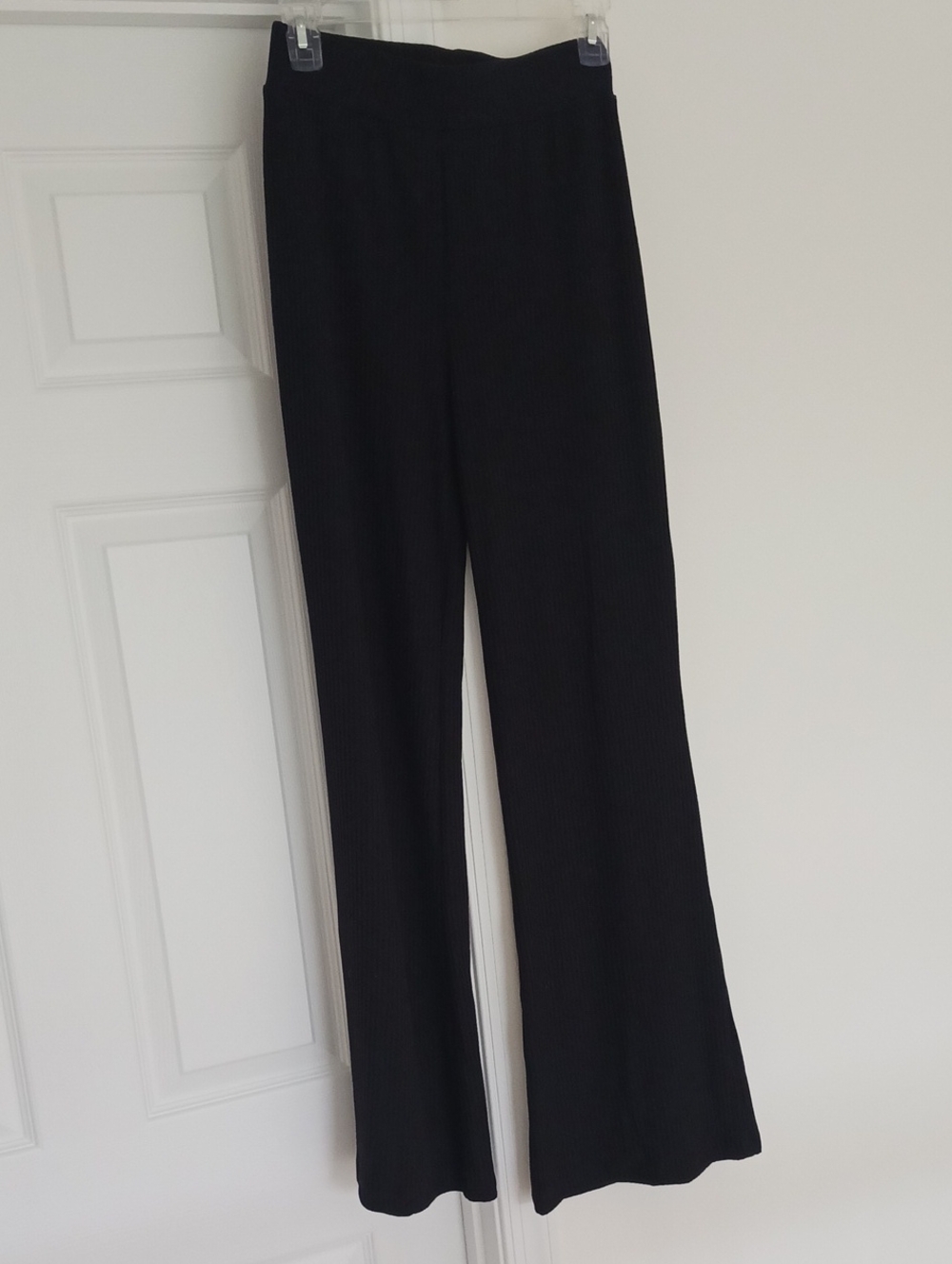 House Of Harlow Black Wide-Leg Ribbed Knit Pants New Small